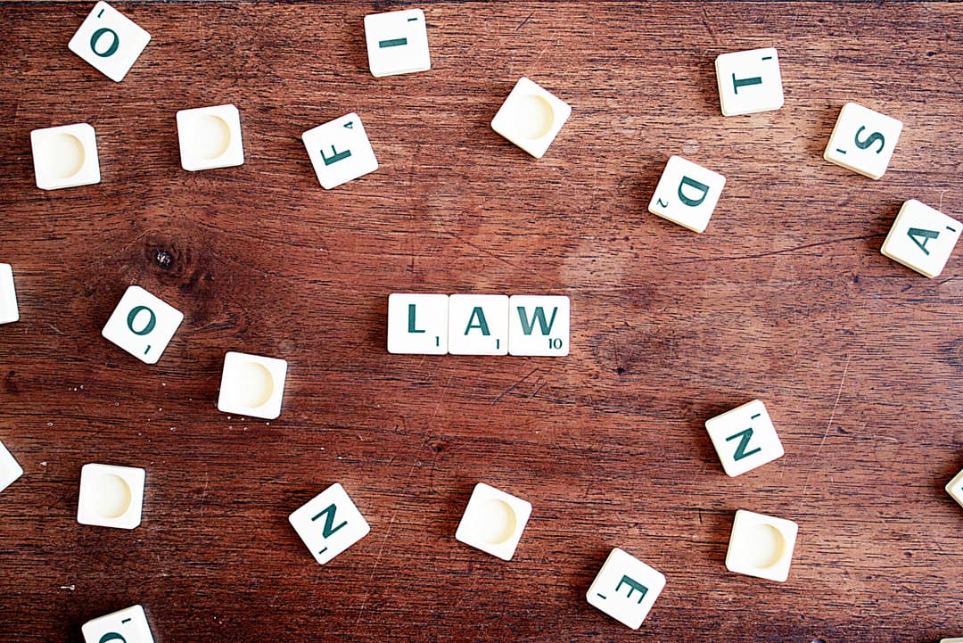 Law scrabble tiles